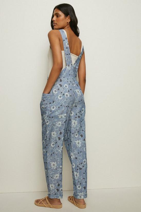 Oasis Printed Relaxed Fit Dungaree 3