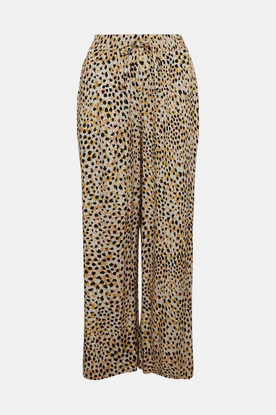 Oasis Animal Print Tie Waist Crop Trouser 4