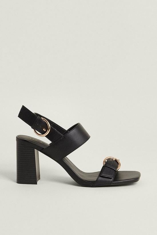 Oasis Circle Double Buckle 2 Strap Mule 1