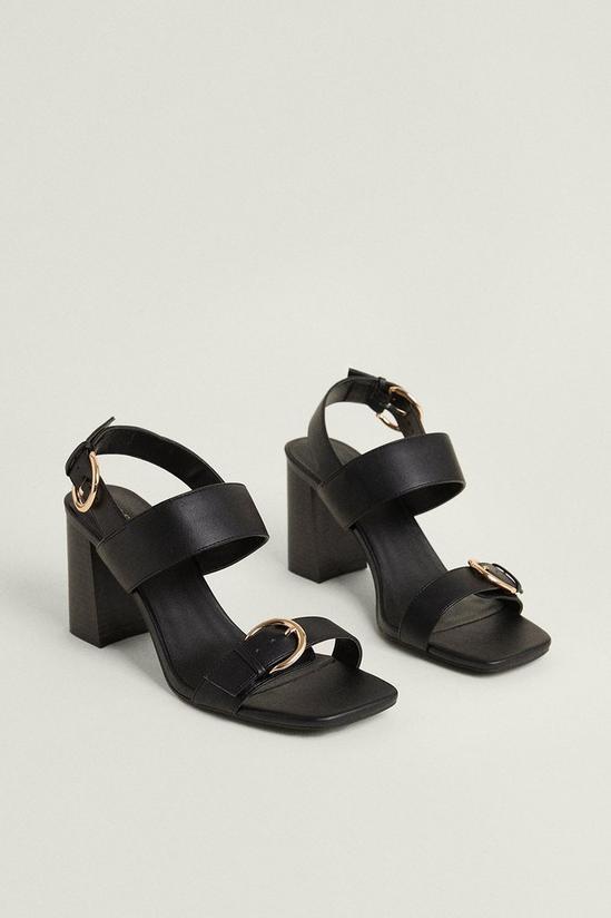 Oasis Circle Double Buckle 2 Strap Mule 2