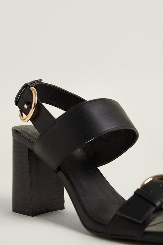 Oasis Circle Double Buckle 2 Strap Mule 3