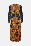 Oasis Mixed Mosaic Spot Floral Printed Midi Dress thumbnail 4