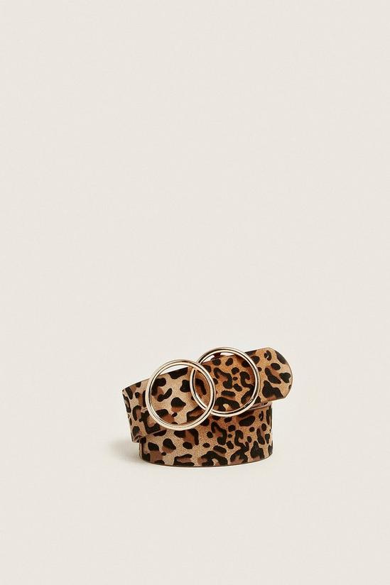 Oasis Leopard Print Double Detail Belt 1