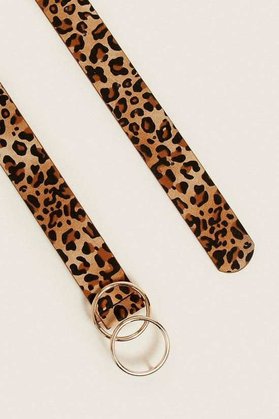 Oasis Leopard Print Double Detail Belt 2