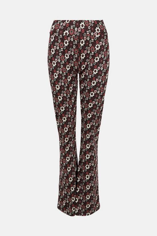 Oasis Floral Jacquard Flare Trouser 4