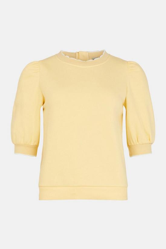 Oasis Scallop Edge Puff Sleeve Sweatshirt 4