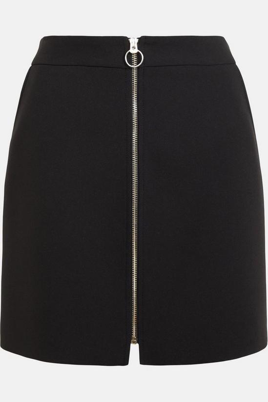 Oasis Premium Zip Through Aline Mini Skirt 4