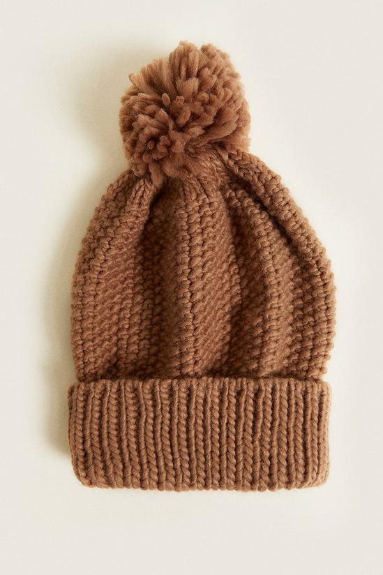 Oasis Knitted Pom Beanie Hat 1