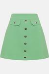 Oasis Premium Button Through  Aline Mini Skirt thumbnail 4