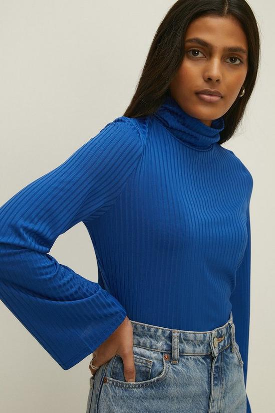 Oasis Rib Funnel Neck Top 2