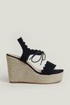 Oasis Scallop Edge Strap Tie Front Wedge thumbnail 1