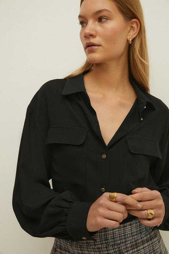 Oasis Button Front Collared Shirt 4