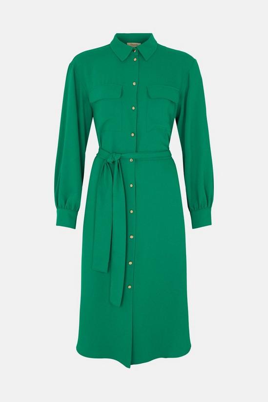 Oasis Button Front Collared Shirt Dress 4