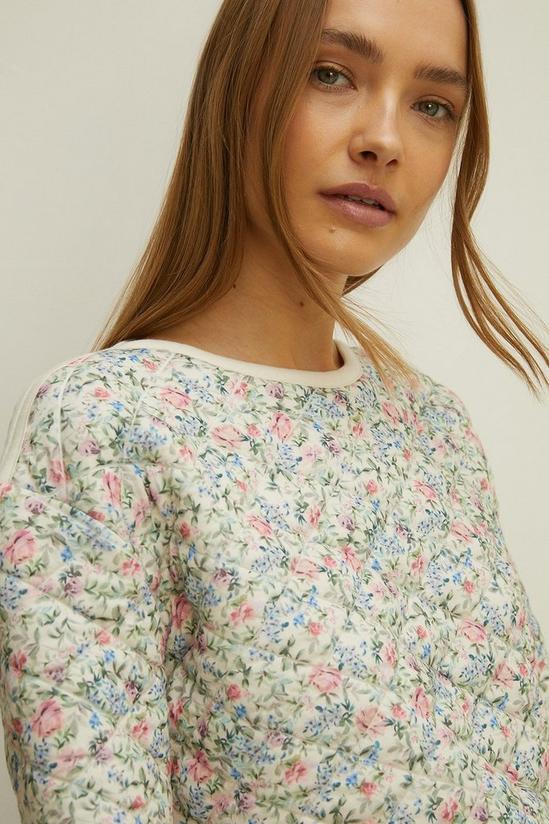 Oasis Floral Printed Quilted Sweatshirt 2