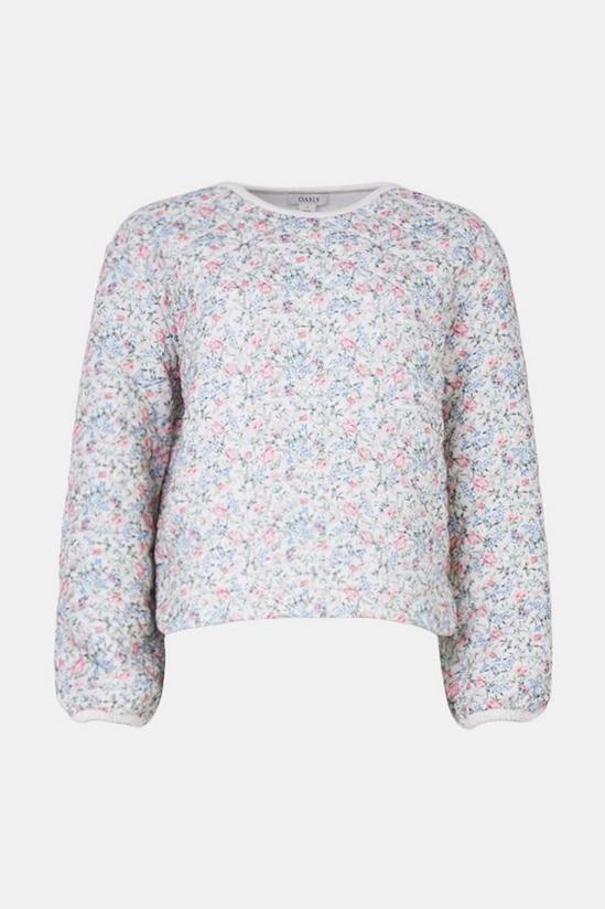 Oasis Floral Printed Quilted Sweatshirt 4