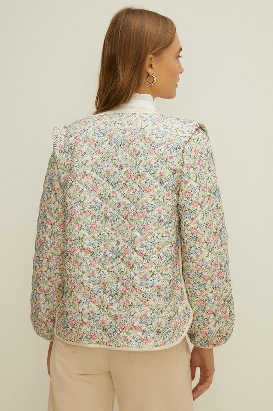 Oasis Floral Printed Quilted Bomber Jacket 3