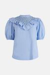 Oasis Puff Sleeve Lace Frill Blouse thumbnail 4