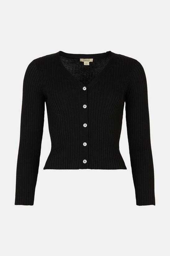 Oasis Ribbed Button Up Knit Cardigan 4