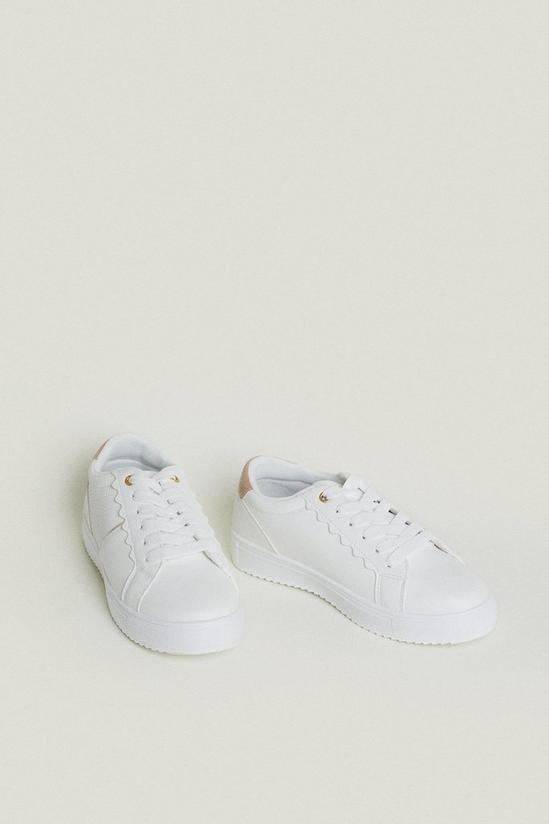 Oasis Scallop Lace Up Trainer 2