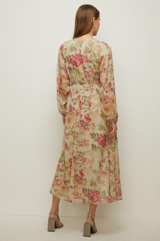Oasis Antique Printed Dobby Chiffon Midi Dress 3