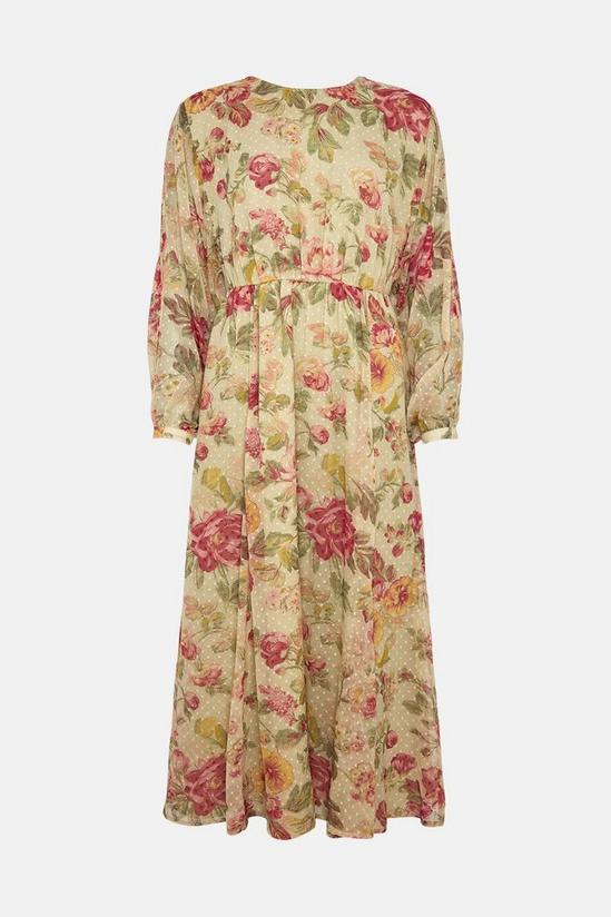 Oasis Antique Printed Dobby Chiffon Midi Dress 4