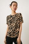 Oasis Essential Lace Insert Zebra Woven Tee thumbnail 2