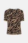 Oasis Essential Lace Insert Zebra Woven Tee thumbnail 4