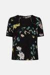Oasis Essential Lace Insert Floral Woven Tee thumbnail 4