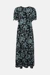 Oasis Cluster Floral Puff Sleeve Midi Tea Dress thumbnail 4
