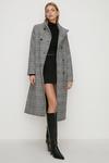 Oasis Check Collared Top Stitch Detail Coat thumbnail 1