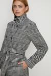Oasis Check Collared Top Stitch Detail Coat thumbnail 2
