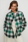 Oasis Check Collared Top Stitch Detail Short Coat thumbnail 1