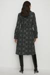 Oasis Mono Check Belted Wrap Turn Up Cuff Coat thumbnail 3