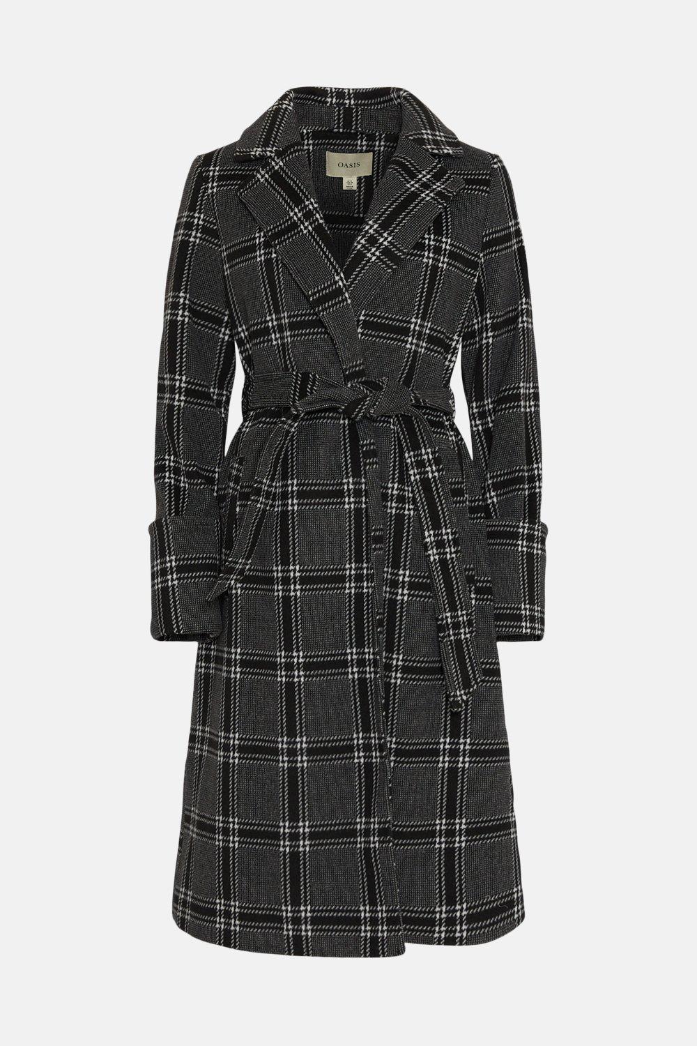 Oasis hot sale check coat