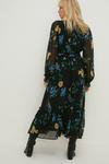 Oasis Lace Trim Eastern Floral Dobby Chiffon Dress thumbnail 3
