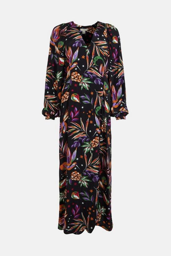 Oasis Starry Tropic Printed Midi Wrap Dress 4