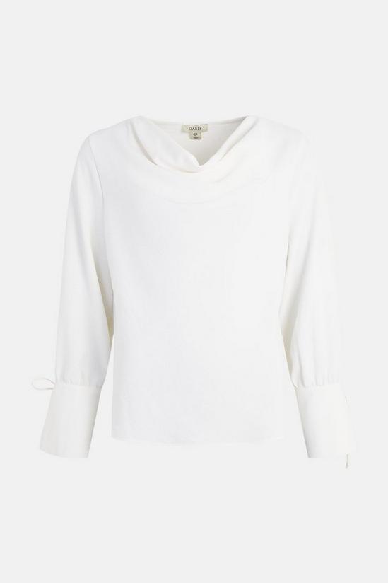 Oasis Cowl Neck Woven Crepe Top 5