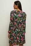Oasis Slinky Jersey Floral Printed Smock Tiered Mini Dress thumbnail 3