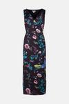 Oasis V Plunge Floral Printed Satin Midaxi Dress thumbnail 4