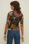 Oasis Bold Floral Mesh Funnel Neck Top thumbnail 3