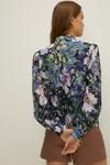 Oasis Navy Bloom Floral Chiffon Shirt thumbnail 3