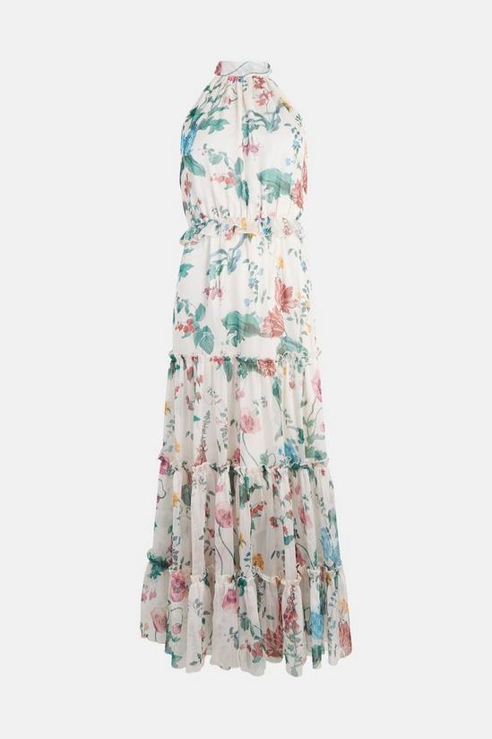 Oasis Trailing Flower Printed Halter Midi Dress 4
