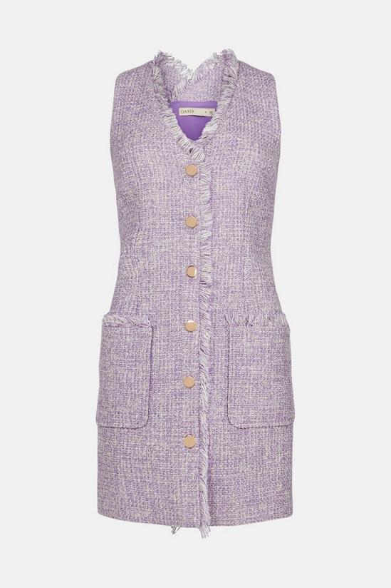 Oasis Tweed Button Front Mini Dress 5