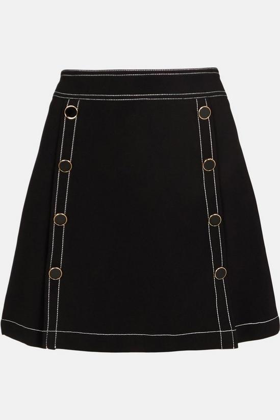 Oasis Double Button Front Mini Skirt 4