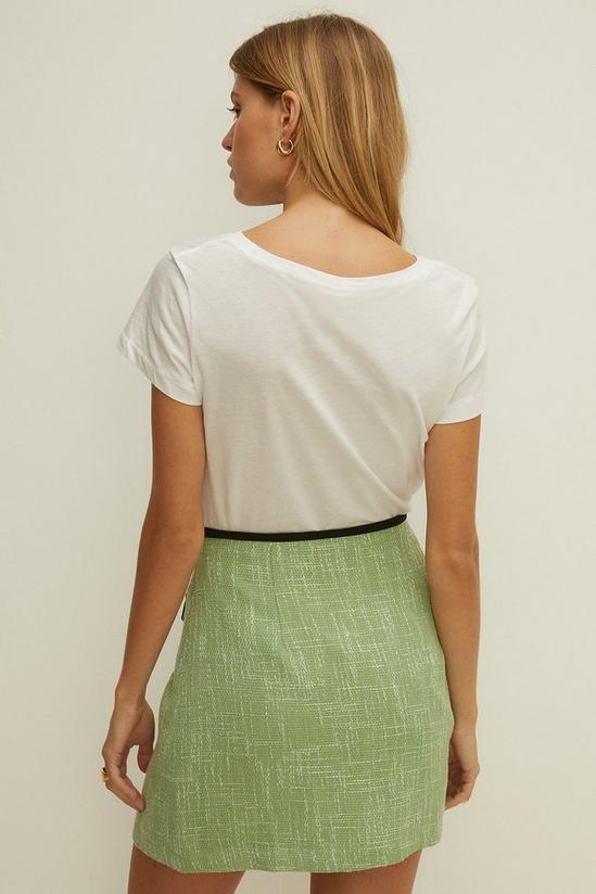 Oasis Contrast Trim Tweed Mini Skirt 3