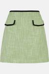 Oasis Contrast Trim Tweed Mini Skirt thumbnail 4