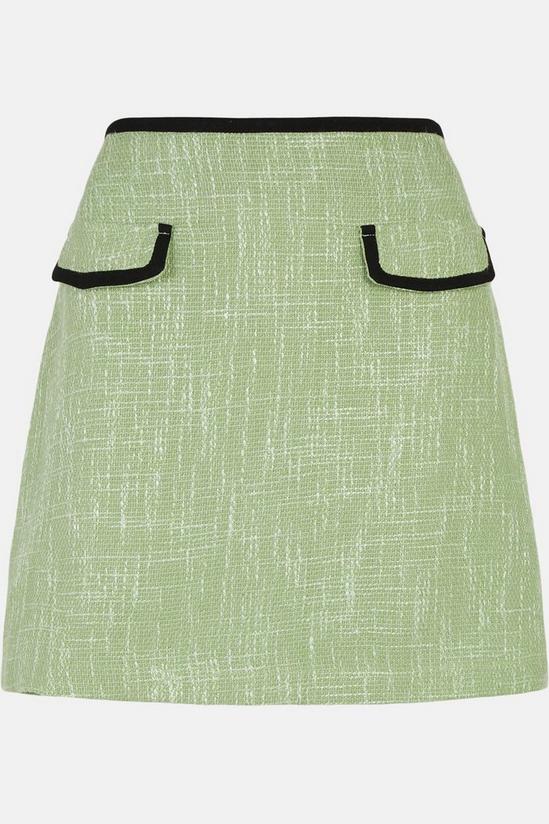 Oasis Contrast Trim Tweed Mini Skirt 4