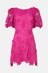 Oasis Lace Puff Sleeve A Line Dress thumbnail 4