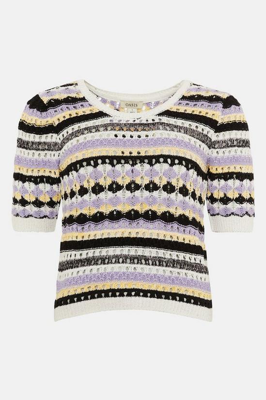 Oasis Petite Stripe Stitch Knitted Jumper 4