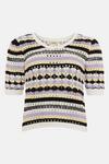 Oasis Stripe Stitch Knitted Jumper thumbnail 4